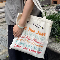 Friends Beige Canvas Bag