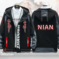 Trendy Game Graphic Print Hooded Jacket