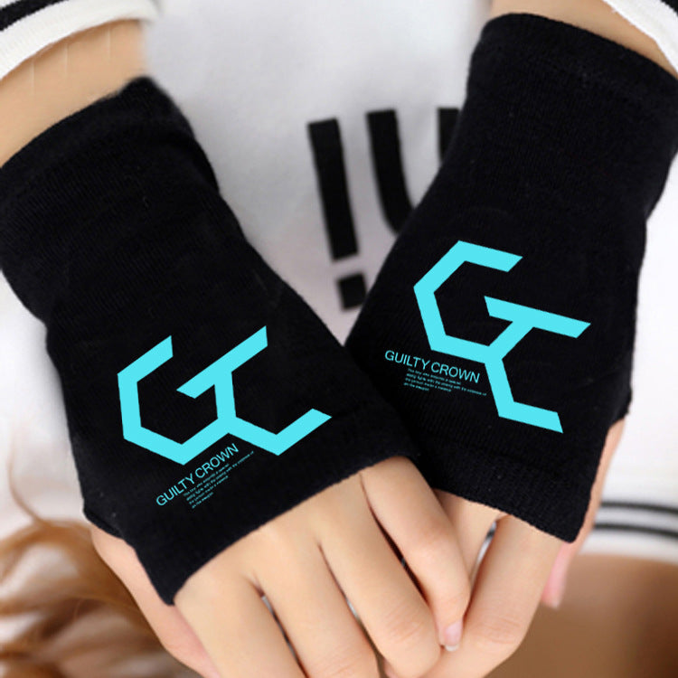 Trendy Anime Half Finger Gloves