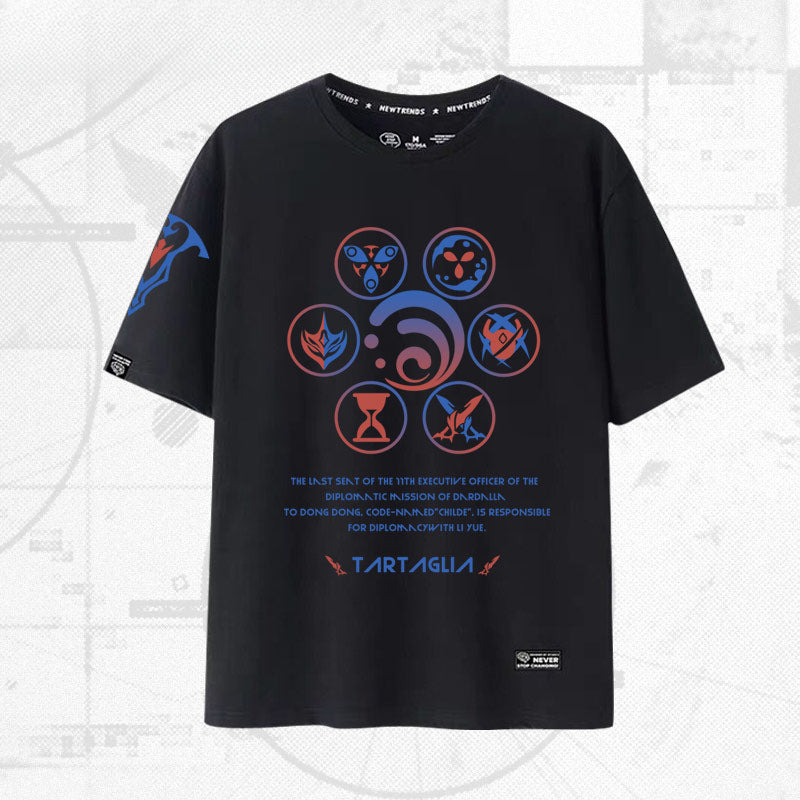 Unisex Game Graphic Cotton Short-sleeved T-shirt