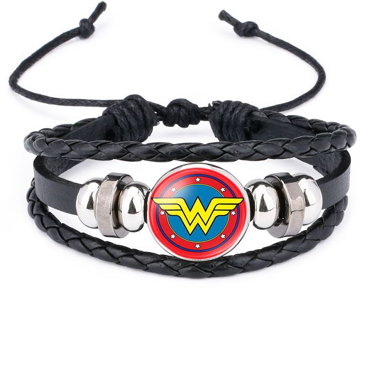 Cool Comic Logo Badge Gem Adjustable Bracelet