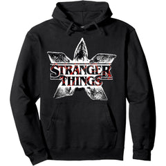 Season 5 Demogorgon Face Retro Logo Pullover Hoodie