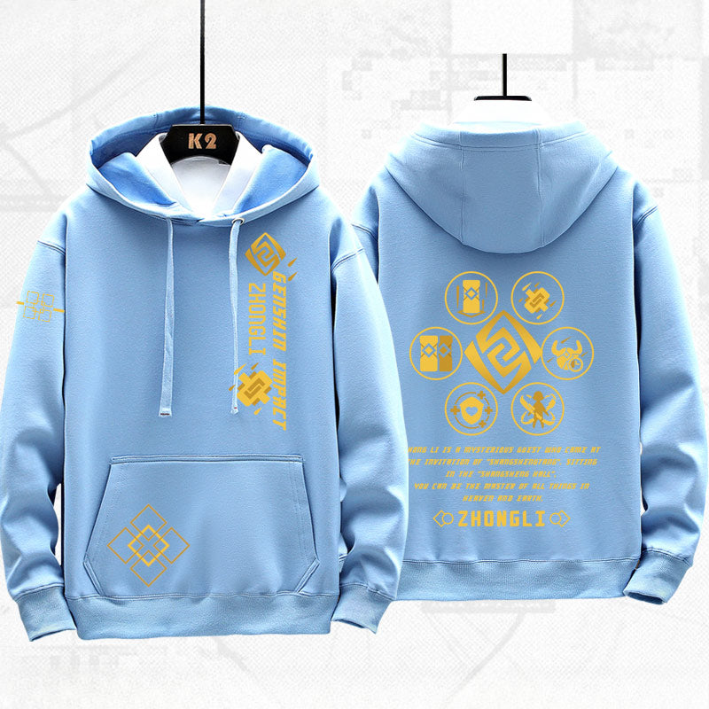 Unisex Game ZhongLi Printed Loose Hoodie