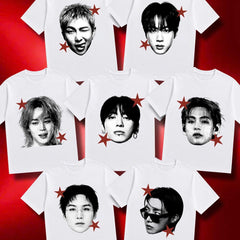 Jungkook V Taehyung Jimin Jin Suga Graphic Crewneck Tee