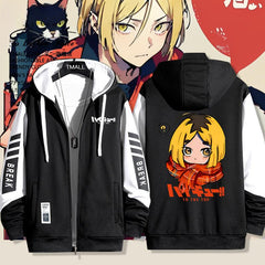 Unisex Hinata Anime Zipper Thin Coat