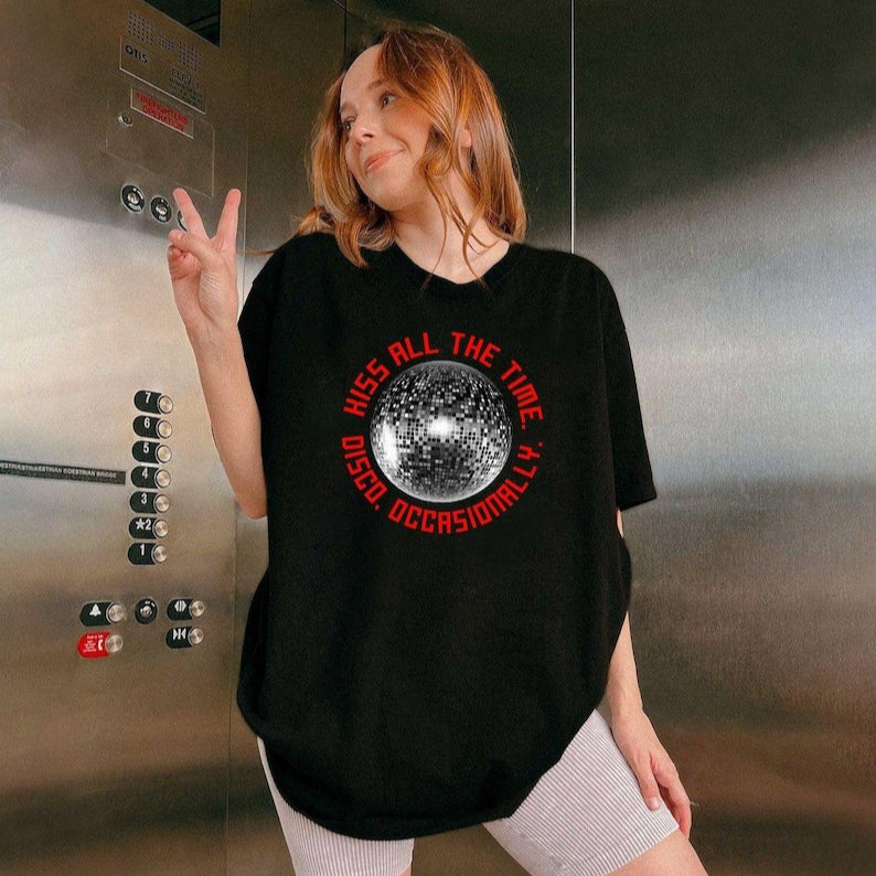 Kiss All The Time. Disco, Occasionally Print T-shirt