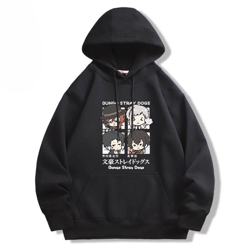 Trendy Anime Dazai Graphic Pullover Hoodie