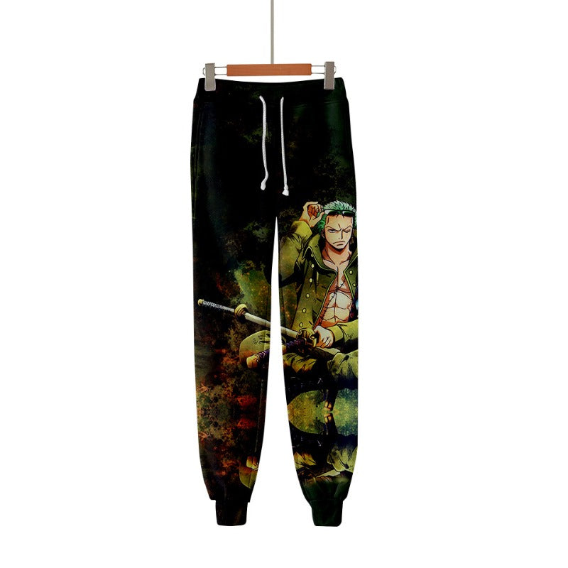 Casual Trendy Zoro Digital Print Loose Pants