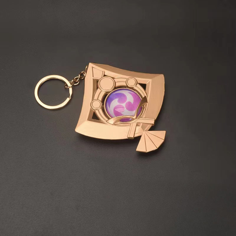 Hot Game Luminous Double-sided Glass Keychain Pendant