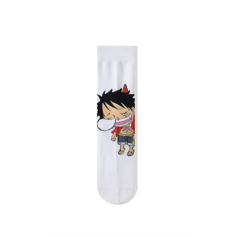 Straw Hat Anime Printed Socks