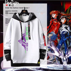 EVA 01 Fake Two Piece Pullover Hoodie