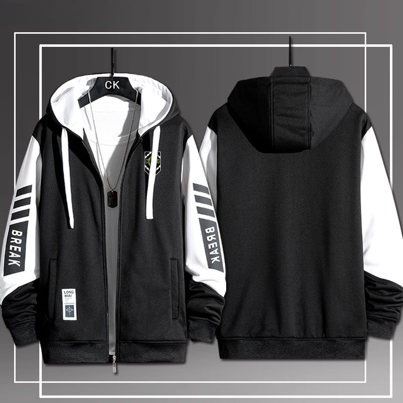 Trendy Anime Graphic Zipper Hooded Coat