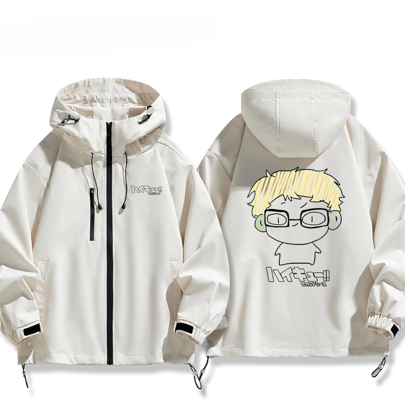 Unisex Anime Funny Graphic Zipper Thin Jacket