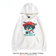 Cute Anime Printed Drawstring Hoodie