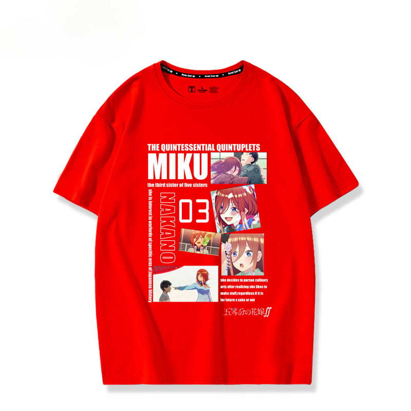 Men's and Women's Anime Short-sleeved T-shirt