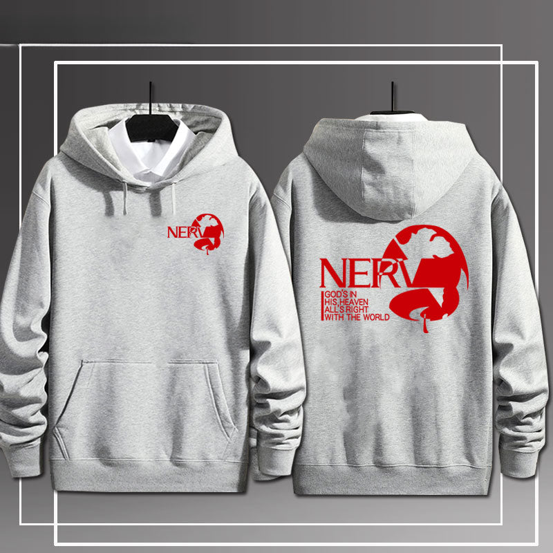 Unisex Anime EVA NERV Printed Hoodie