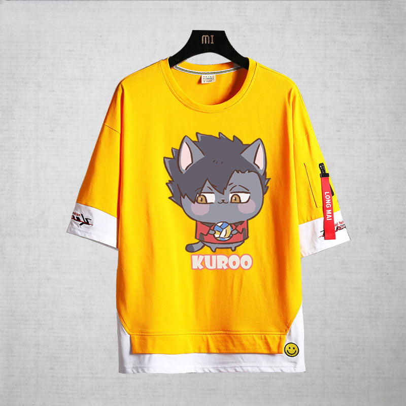 Unisex Cute Anime Printed Short-sleeved T-shirt