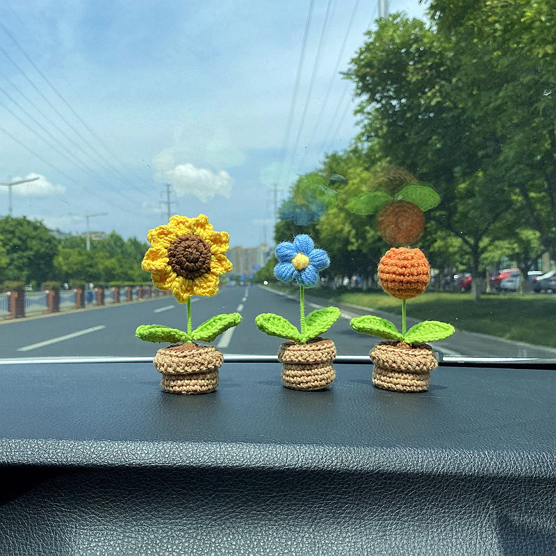 Handmade Crochet Flower Pot