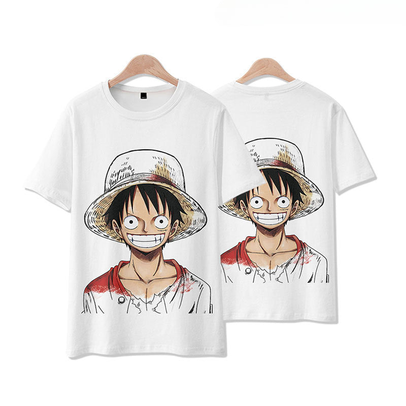 Unisex Luffy Zoro Ace Anime 3D Print Summer T-Shirt