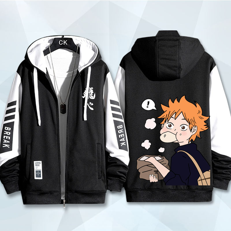 Unisex Anime Long-sleeved Zipper Coat