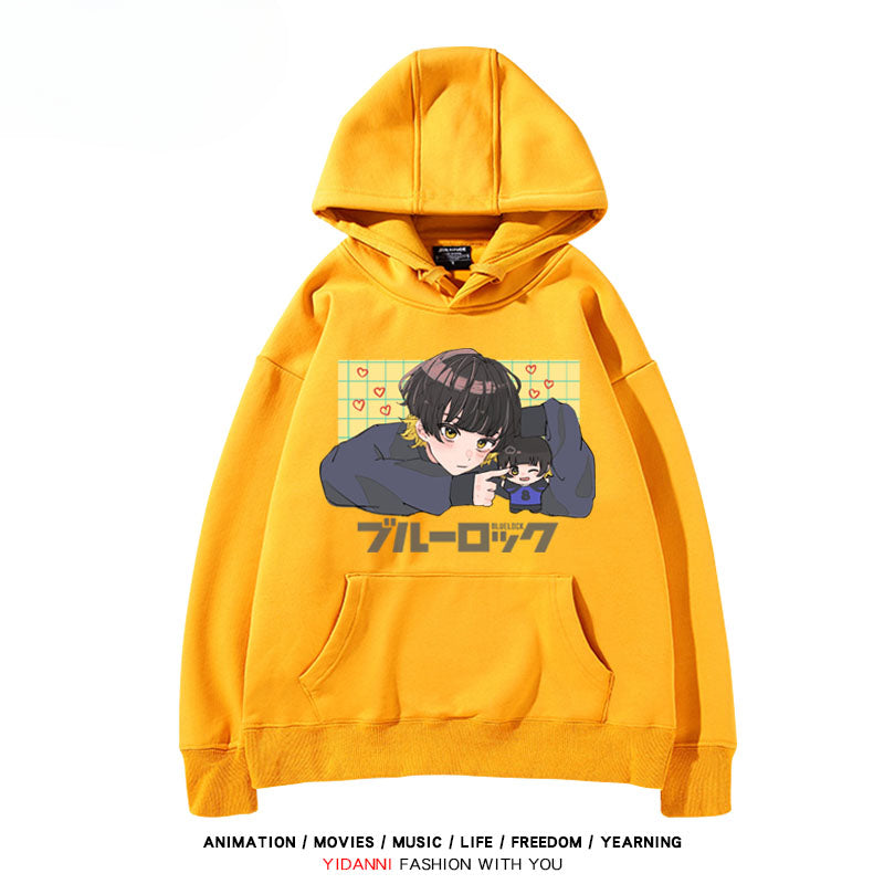 Men's and Women's Anime Printed Loose Hoodie