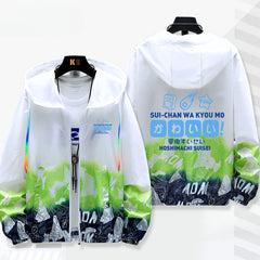 Casual Vtuber Print Thin Sunscreen Jacket