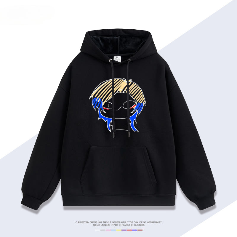 Unisex Trendy Anime Loose Cotton Hoodie