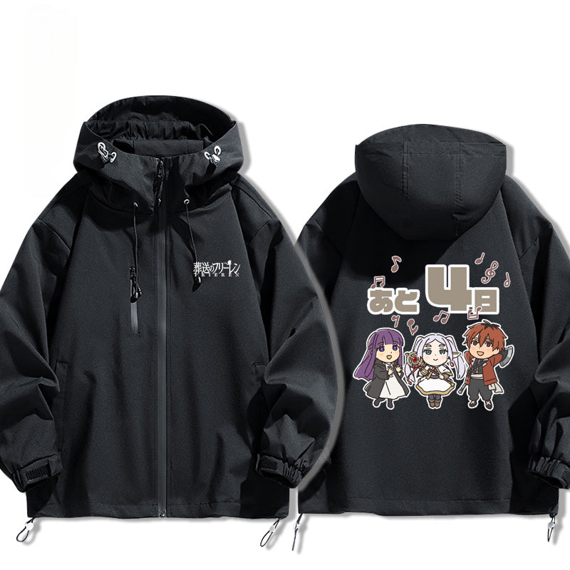 Unisex Anime Pattern Windbreaker Jacket