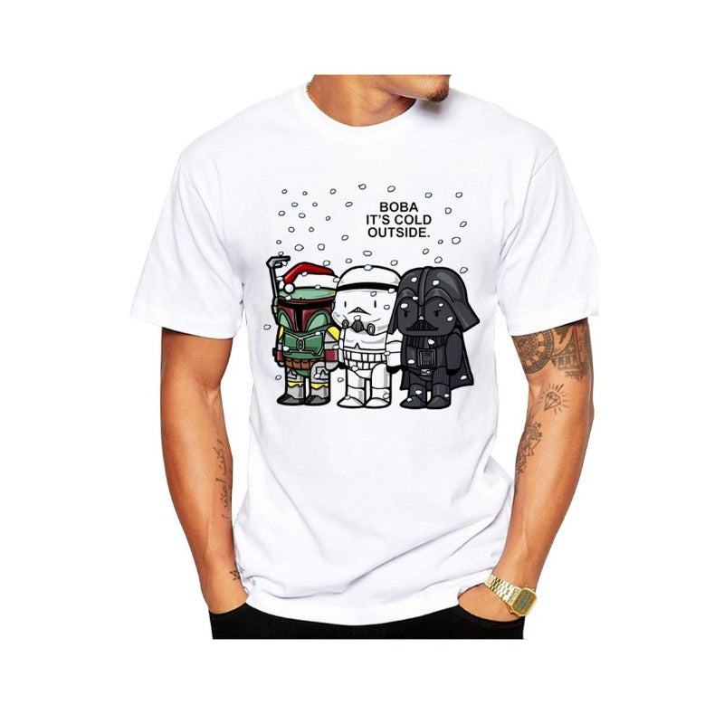 Trendy Comic Print Short Sleeved Men's T-shirt