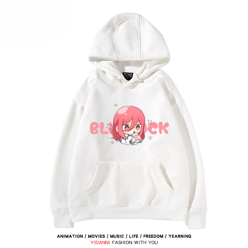 Cute Anime Graphic Print Pullover Hoodie