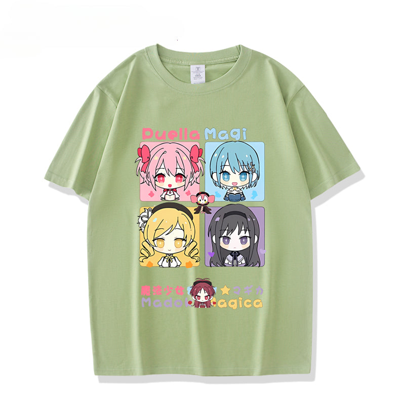 Cute Girls Anime Print Cos T-shirt
