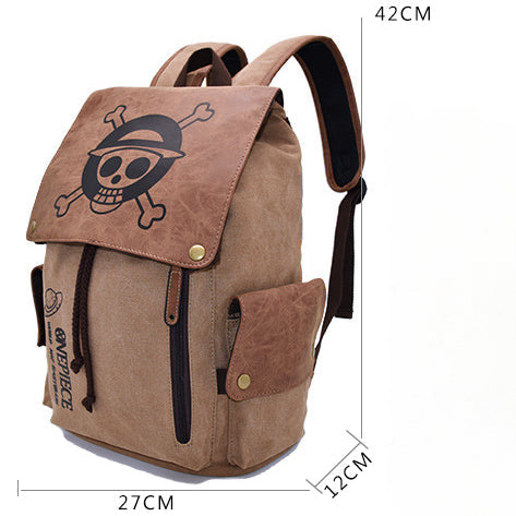 Trendy Anime Canvas Backpack