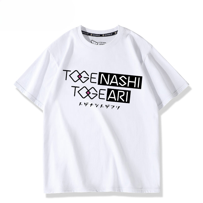 Unisex Anime Letter Short-sleeved Tee