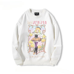 Cute Girls' Anime Crew Neck Sweatshirt