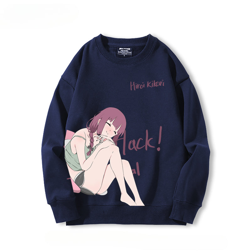 Women's Anime Crew Neck Sweatshirt