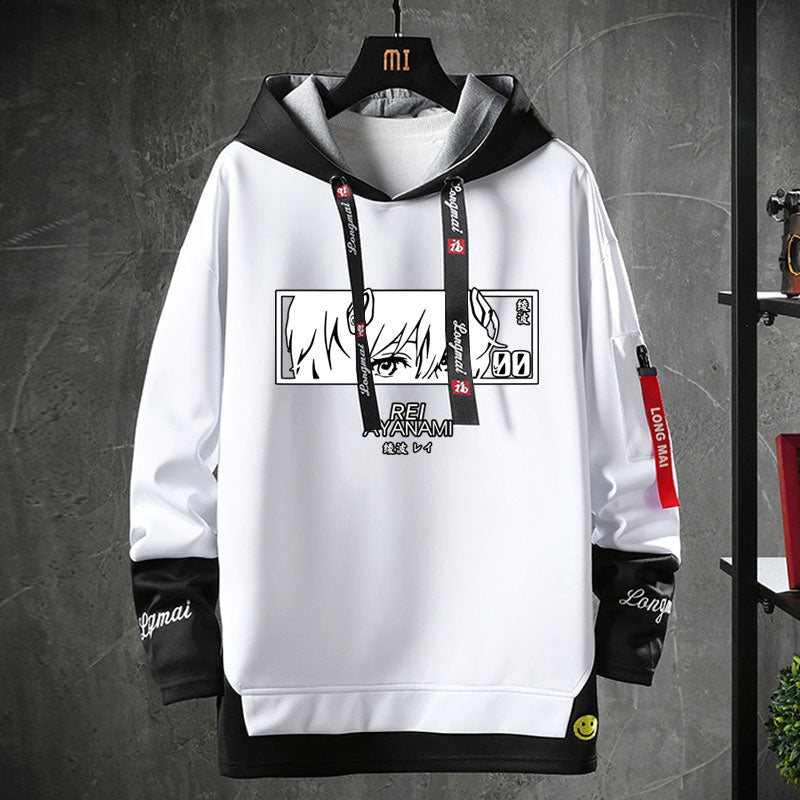 Unisex EVA Rei Anime Loose Hoodie