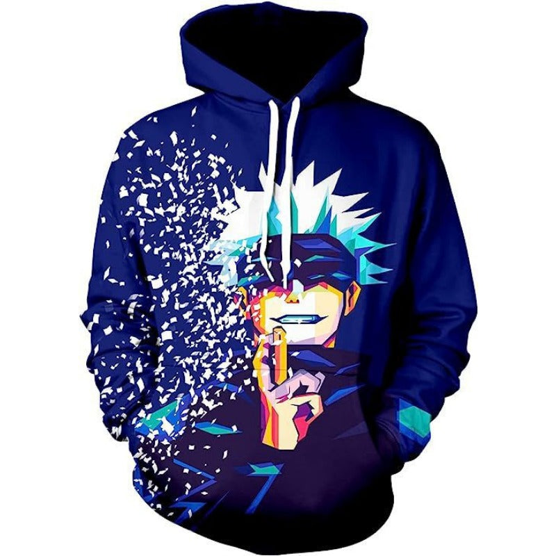 Men's Anime GOJO 3D Print Loose Hoodie