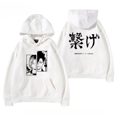 Unisex Anime Graphic Print Pullover Hoodie
