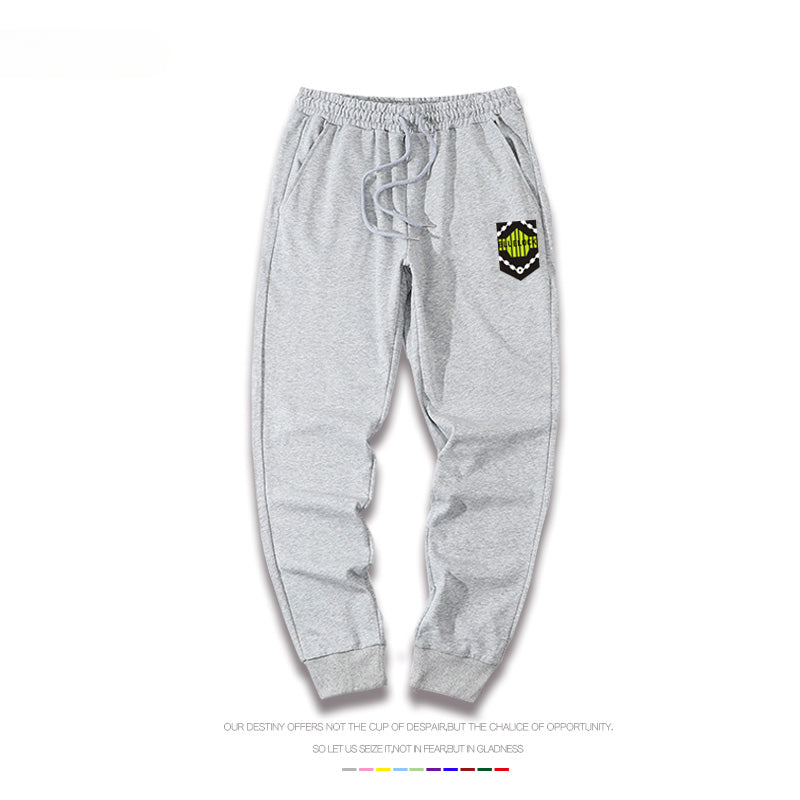 Casual Anime Logo Drawstring Sweatpants