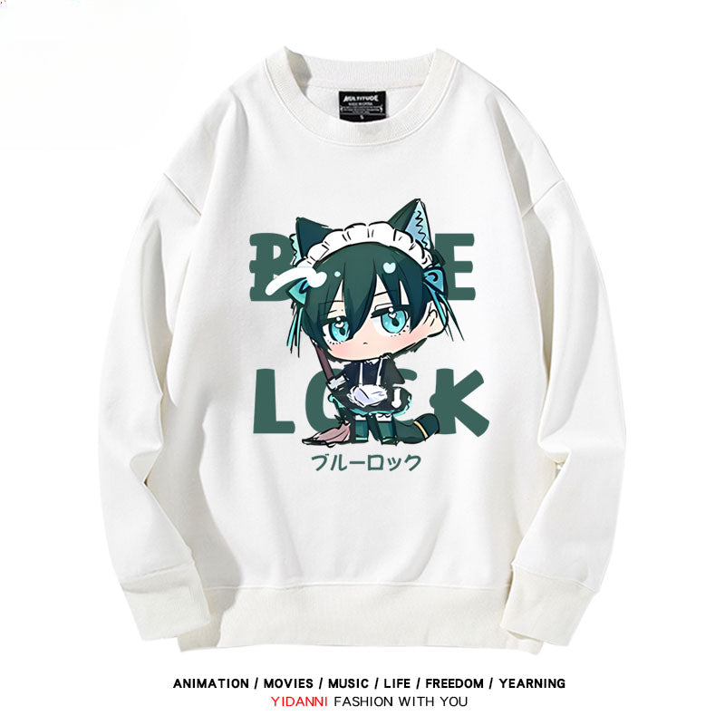 Cute Anime Pattern Crew Neck Sweatshirt