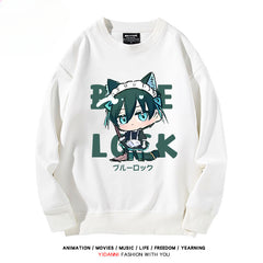 Cute Anime Pattern Crew Neck Sweatshirt