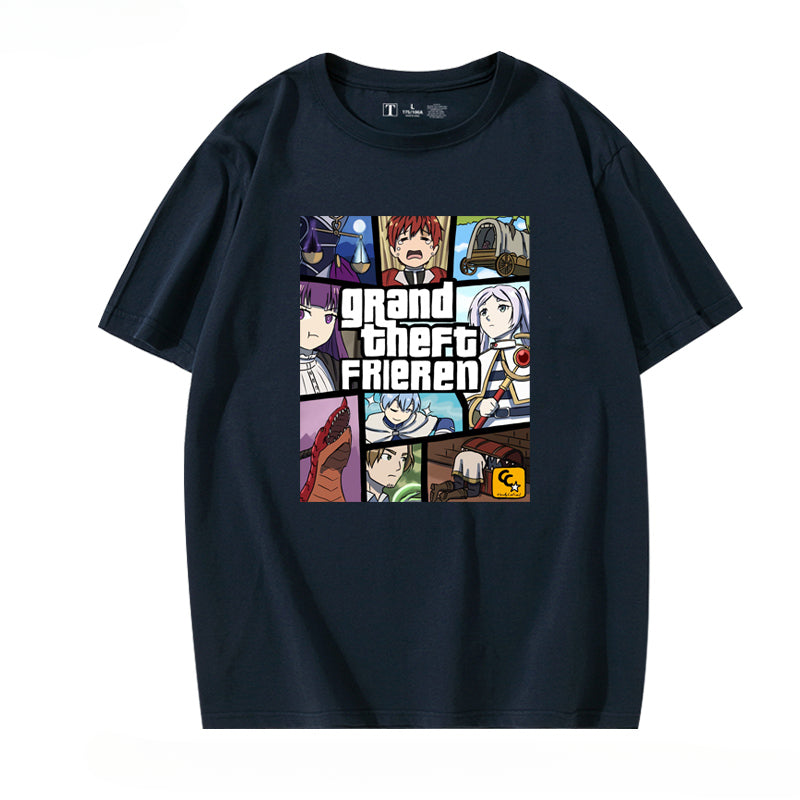 Men's and Women's Anime Cotton Short-sleeved T-shirt