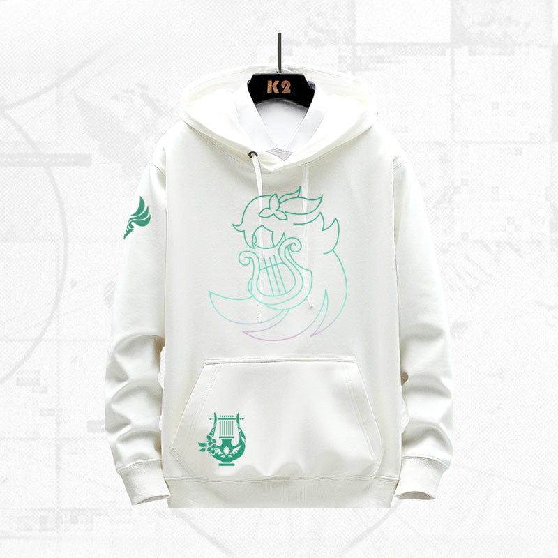 Unisex Game Venti Printed Loose Hoodie