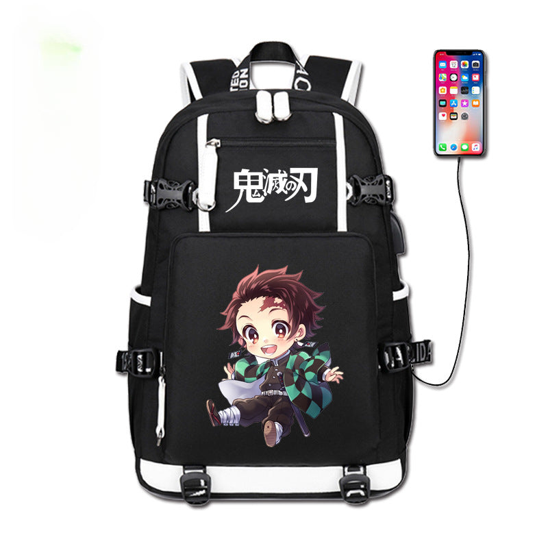 Casual Tanjiro Anime Pattern Luminous Backpack