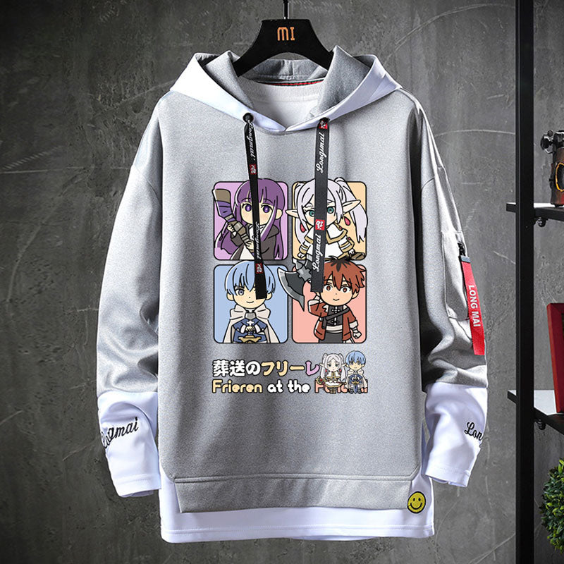 Unisex Anime Graphic Print Loose Hoodie