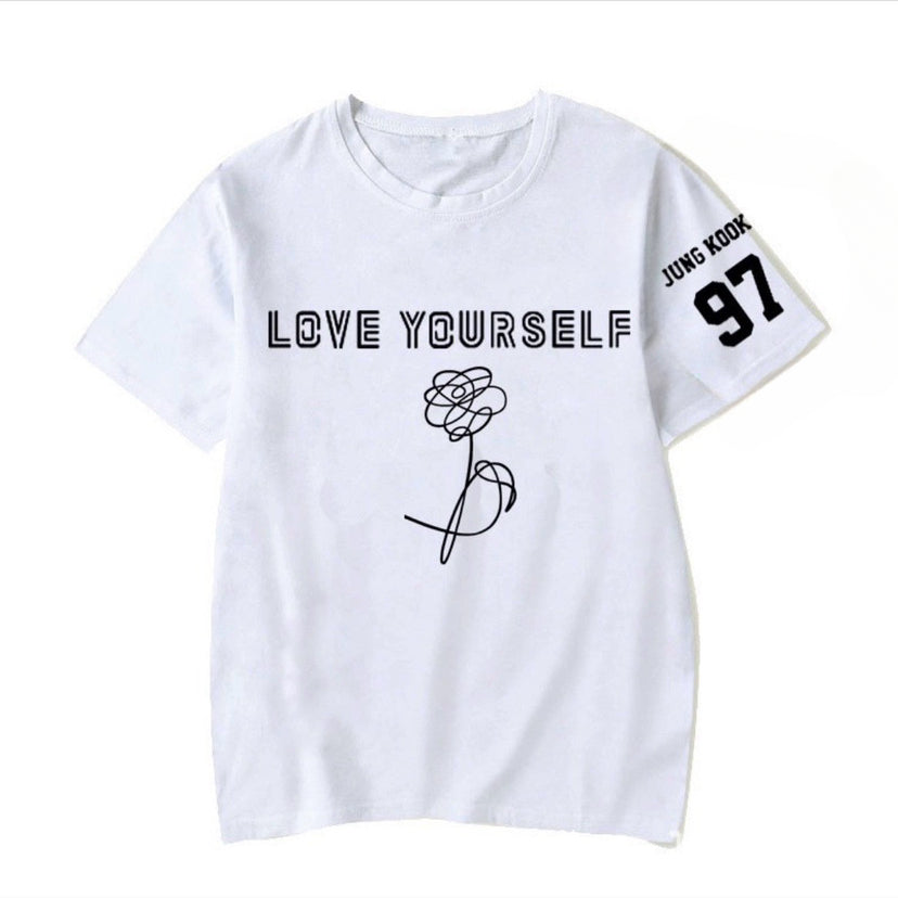 Casual LOVE YOURSELF Short-sleeved T-shirt