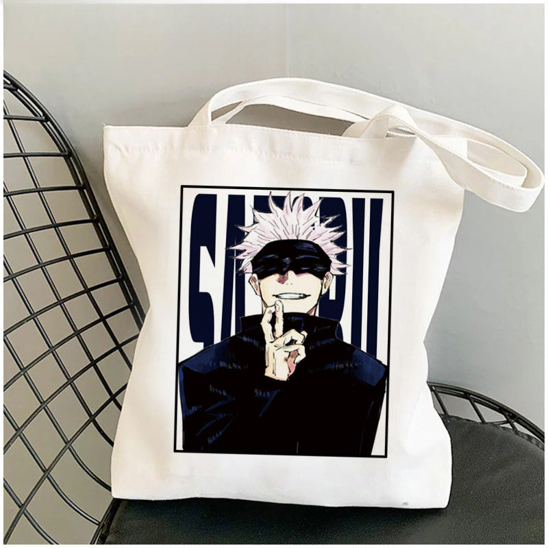 Casual Anime Printed Canvas Shoulder Bag