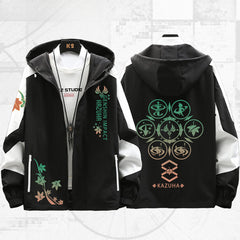 Unisex Game Pattern Thin Hooded Jacket