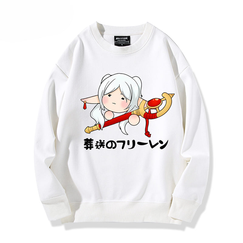 Women's Anime Printed Crew Neck Sweatshirt