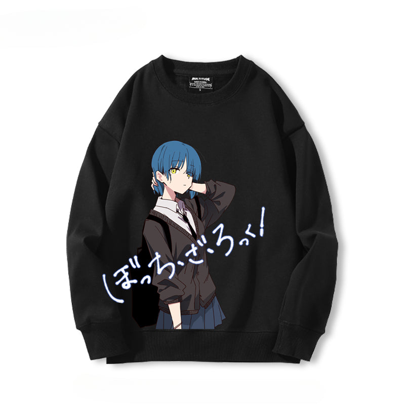 Casual Anime Graphic Crew Neck Sweatshirt